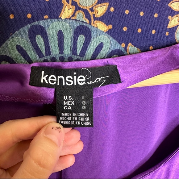 Kenzie cocktail dress colour blocking shiny & sequins - Picture 3 of 9